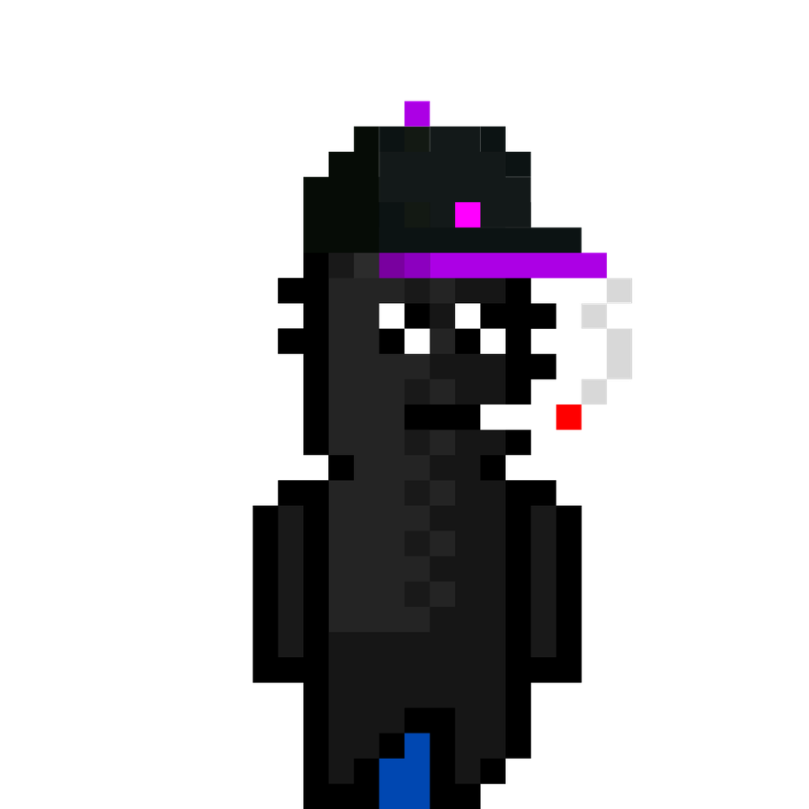 POOKA number 168, a pixel ghost in a tall pointed hat
